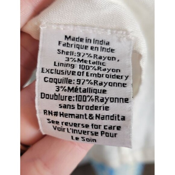 NWT Hemant & Nandita Kaiyo Floral Mini Dress Size S - Picture 8 of 9